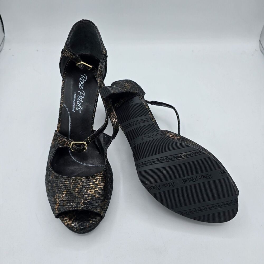 Rose Petals By Walking cradles Caliente Black Micro Sz 8.5 - Picture 6 of 9